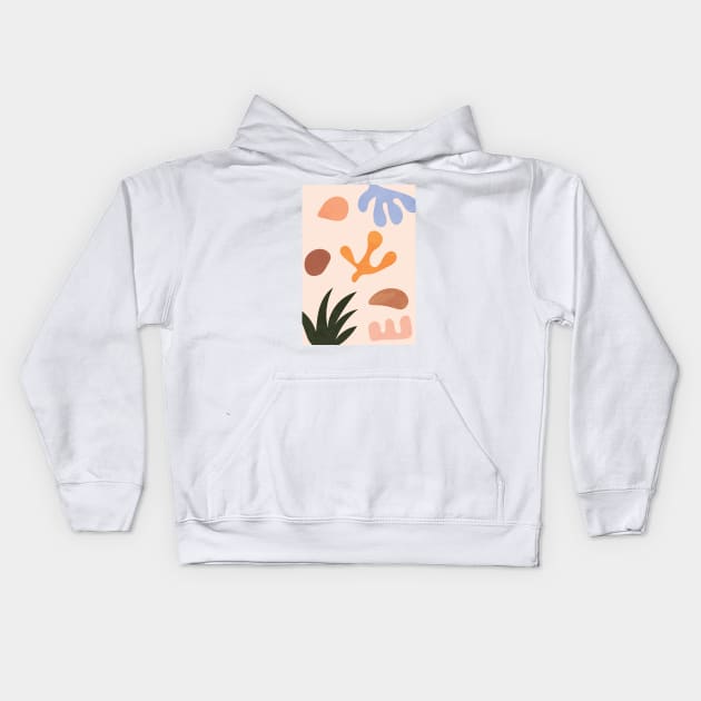 Abstract Botanical Plant I Kids Hoodie by Colorable